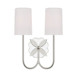 Ashby Double Wall Sconce 14", Polished Nickel and Mirror Glass