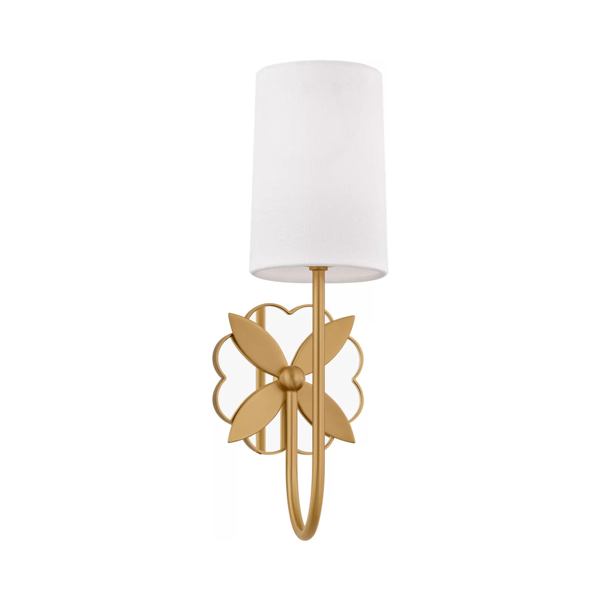 Ashby Wall Sconce 14", Modern Brass and Mirror Glass