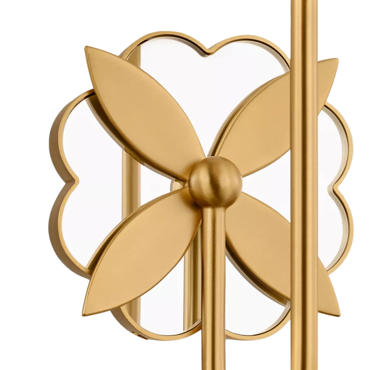 Ashby Wall Sconce 14", Modern Brass and Mirror Glass