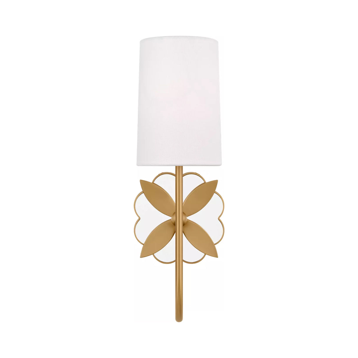 Ashby Wall Sconce 14", Modern Brass and Mirror Glass