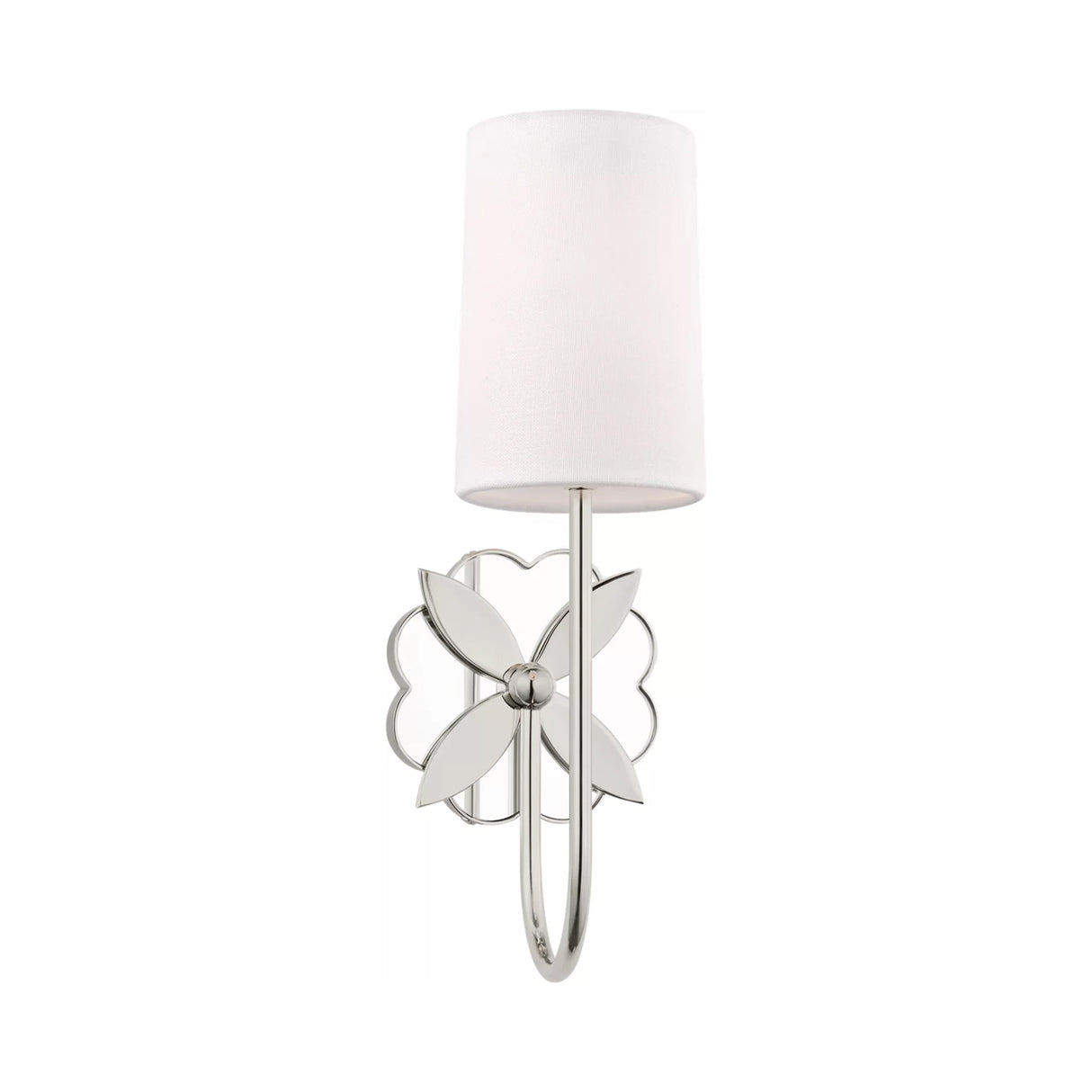 Ashby Wall Sconce 14", Polished Nickel and Mirror Glass