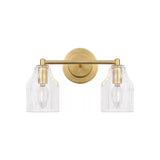 Radwell 2 Light Vanity 13", Gilded Brass