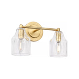 Radwell 2 Light Vanity 13", Gilded Brass