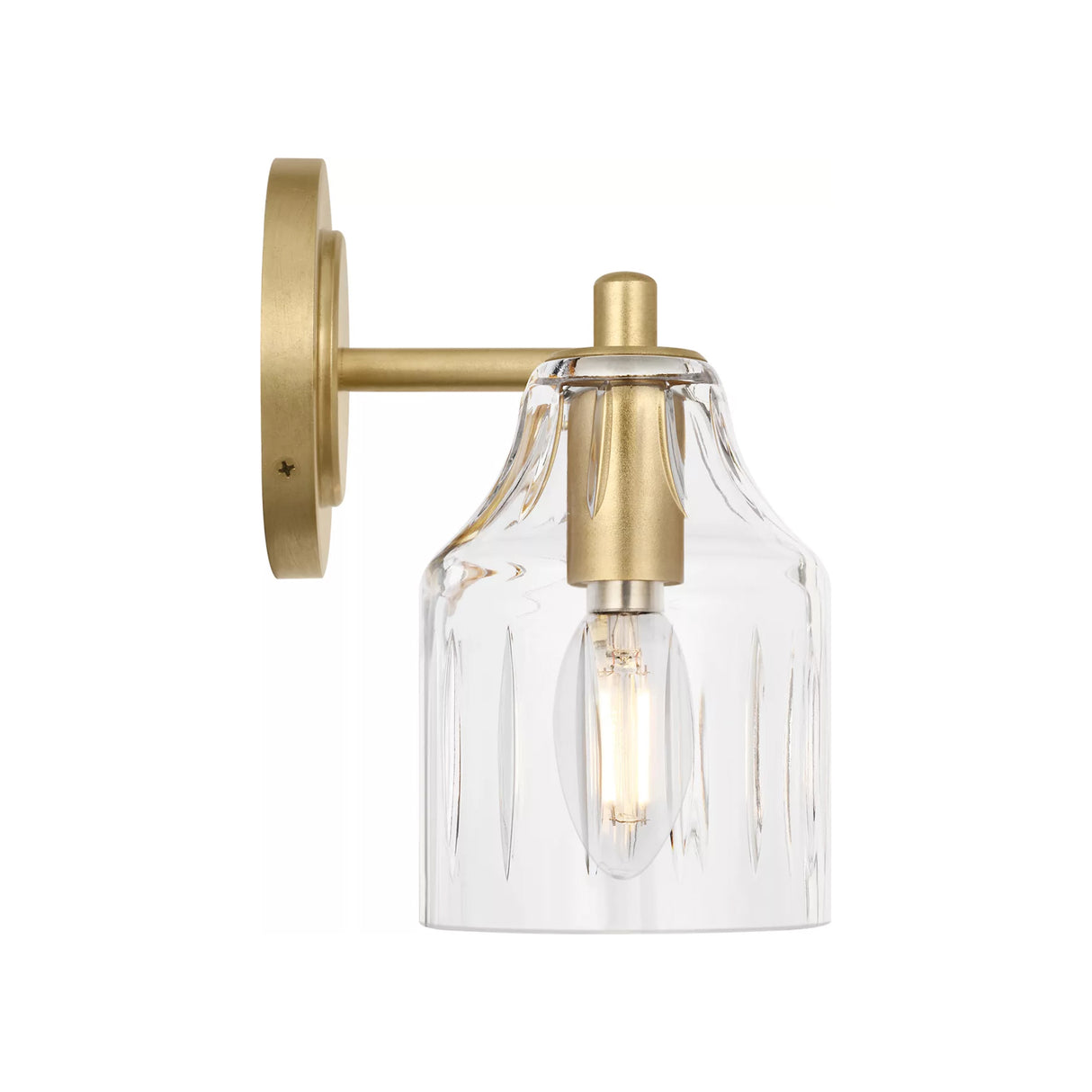 Radwell 2 Light Vanity 13", Gilded Brass