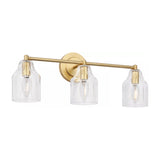 Radwell 3 Light Vanity 22", Gilded Brass
