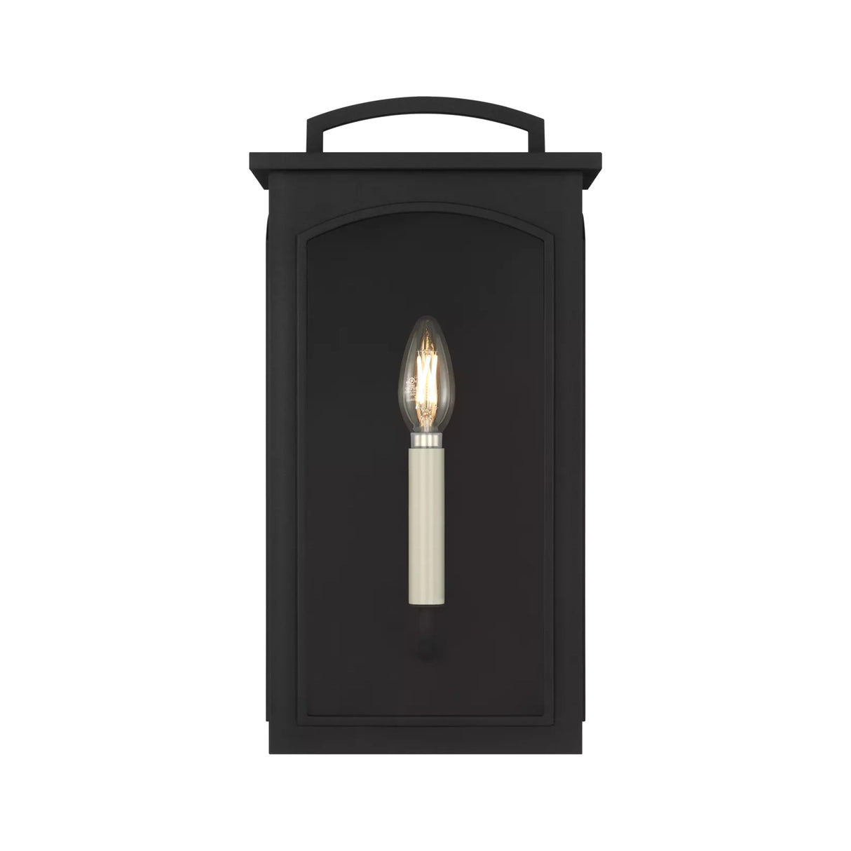 Barlow Outdoor Wall Light, Small 15", Textured Black