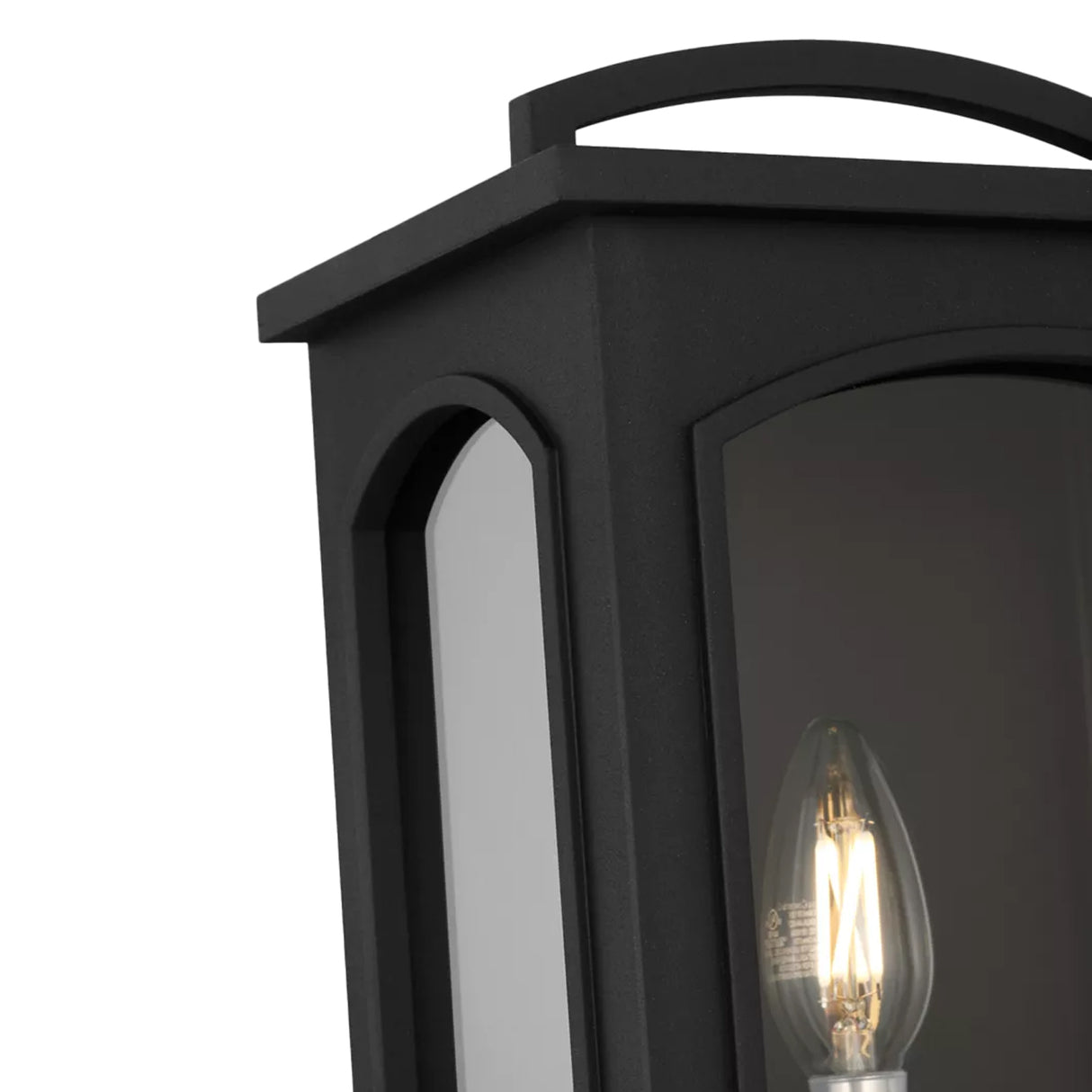Barlow Outdoor Wall Light, Small 15", Textured Black