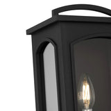 Barlow Outdoor Wall Light, Small 15", Textured Black