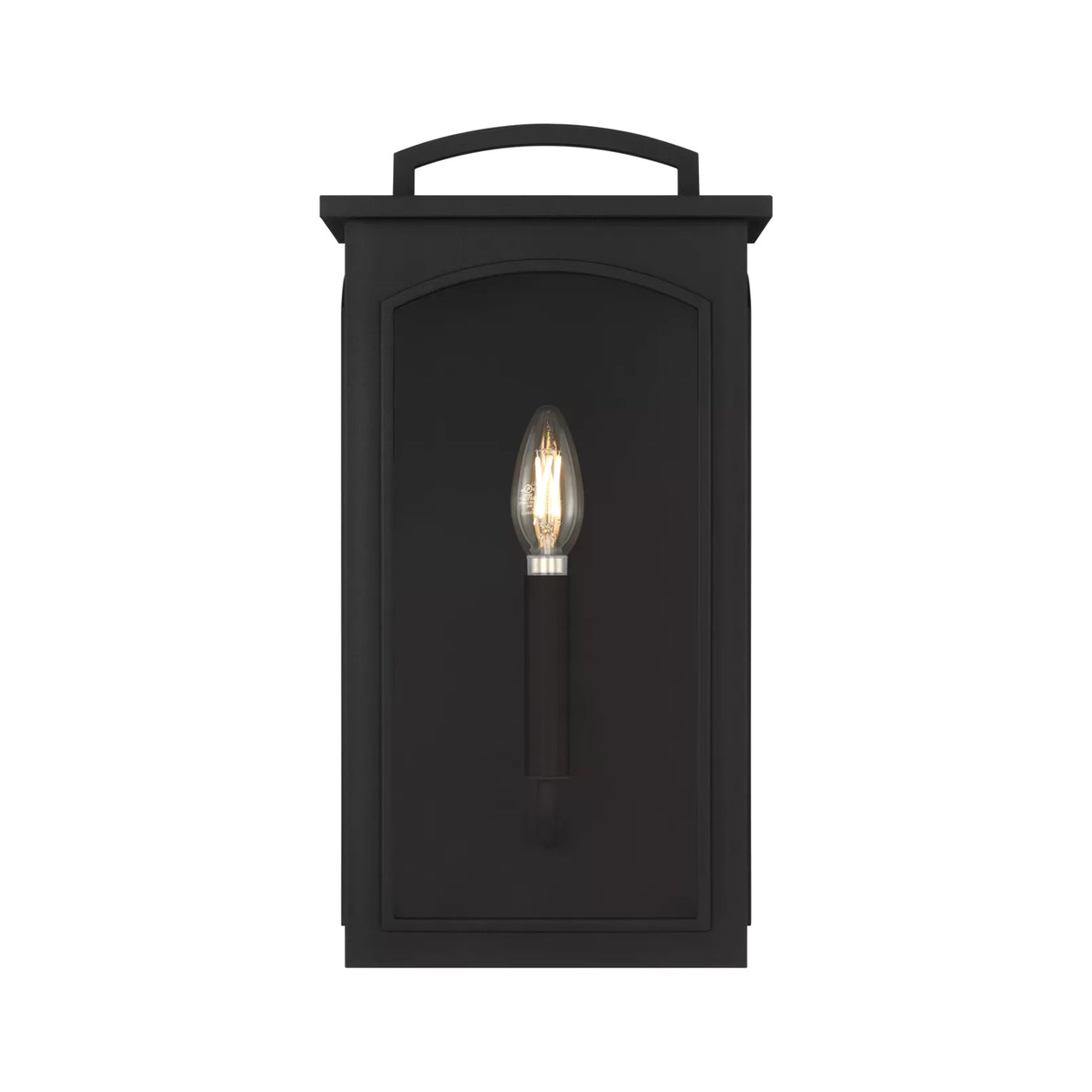Barlow Outdoor Wall Light, Small 15", Textured Black