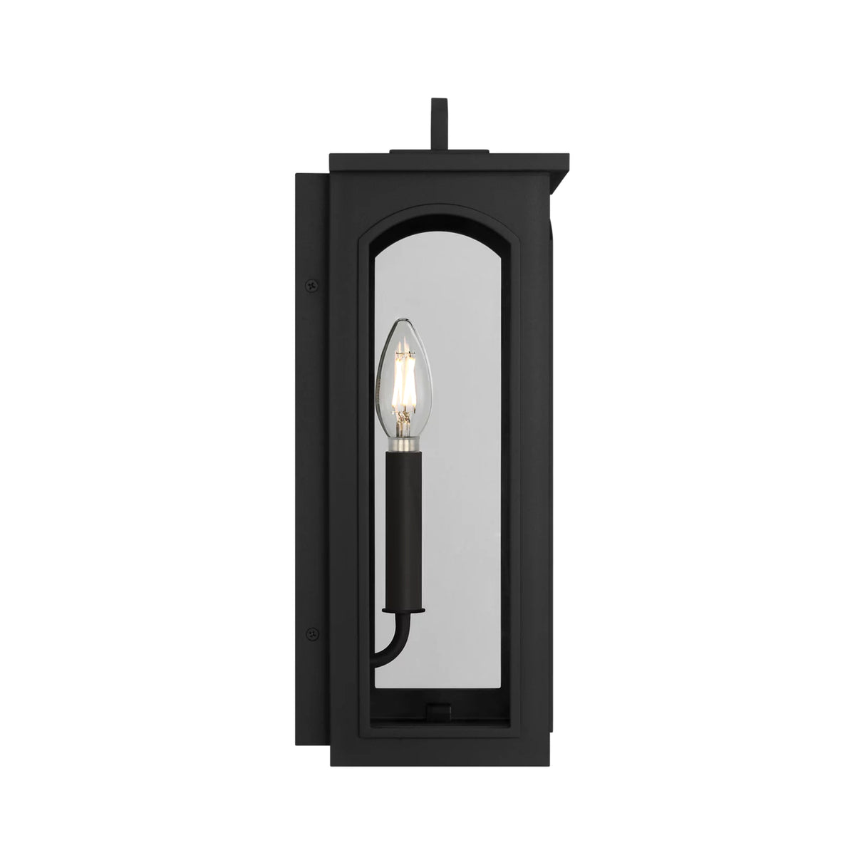 Barlow Outdoor Wall Light, Small 15", Textured Black