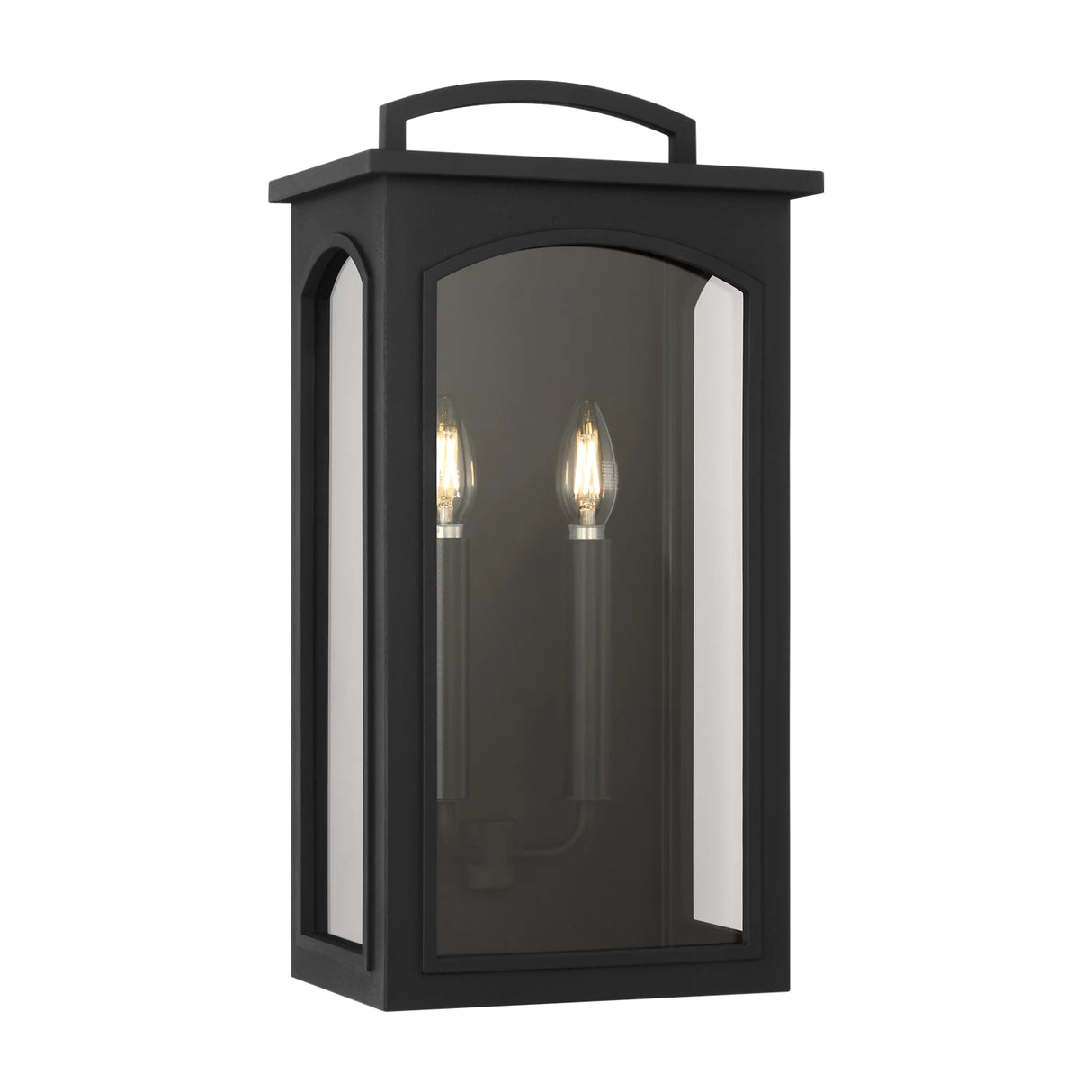 Barlow Outdoor Wall Light, Medium 19", Textured Black