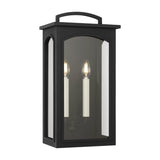 Barlow Outdoor Wall Light, Medium 19", Textured Black