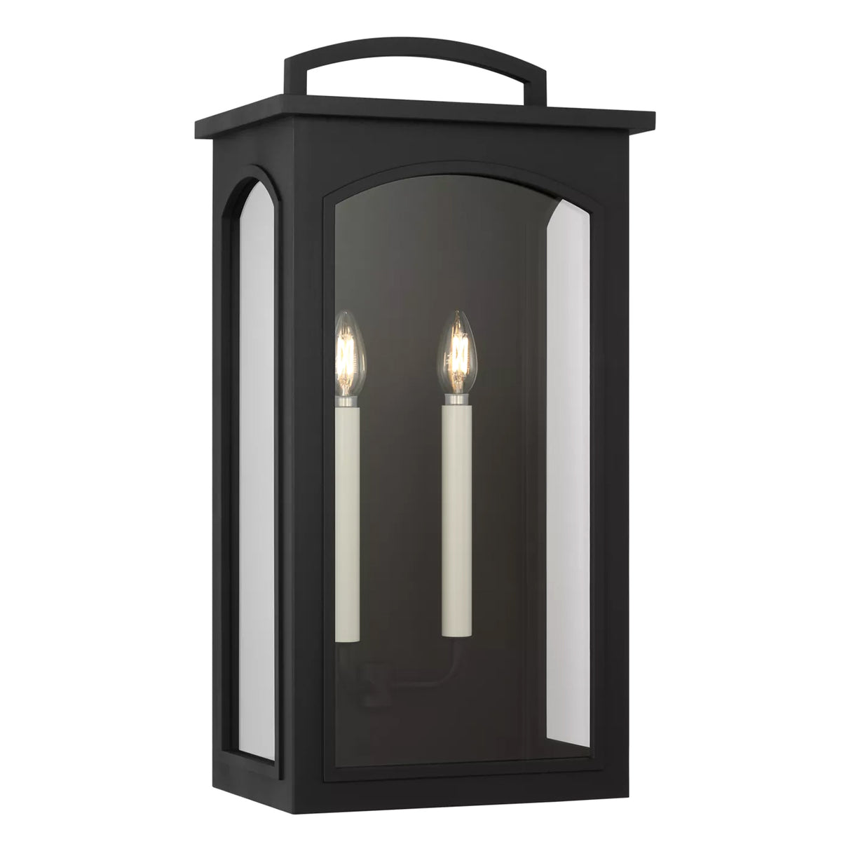 Barlow Outdoor Wall Light, Large 24", Textured Black