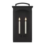 Barlow Outdoor Wall Light, Large 24", Textured Black