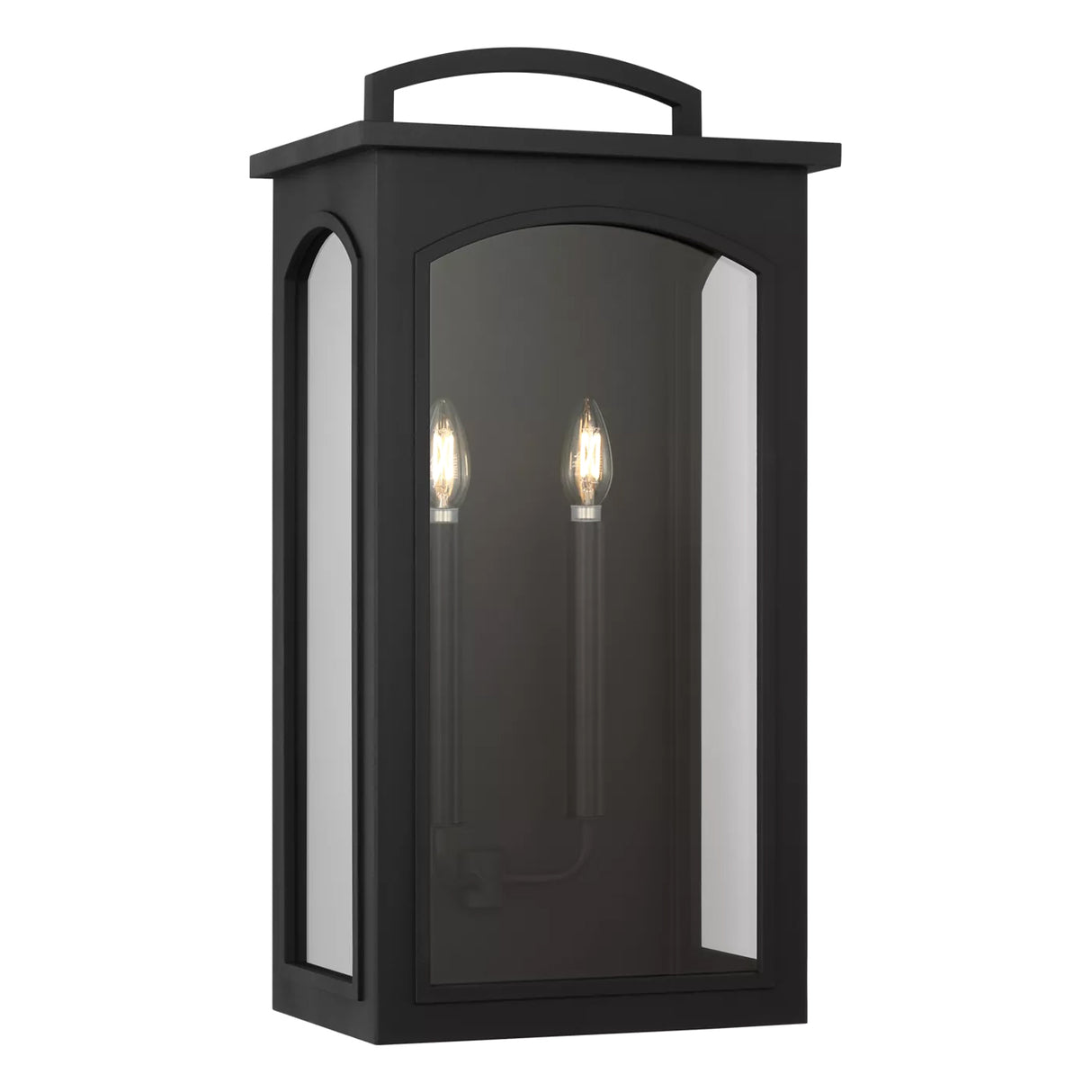 Barlow Outdoor Wall Light, Large 24", Textured Black