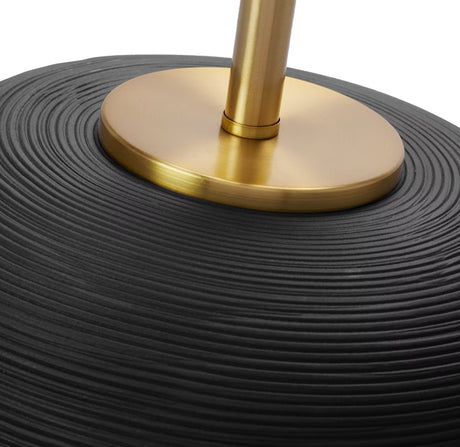 Nolette Medium Table Lamp 23", Textured Black