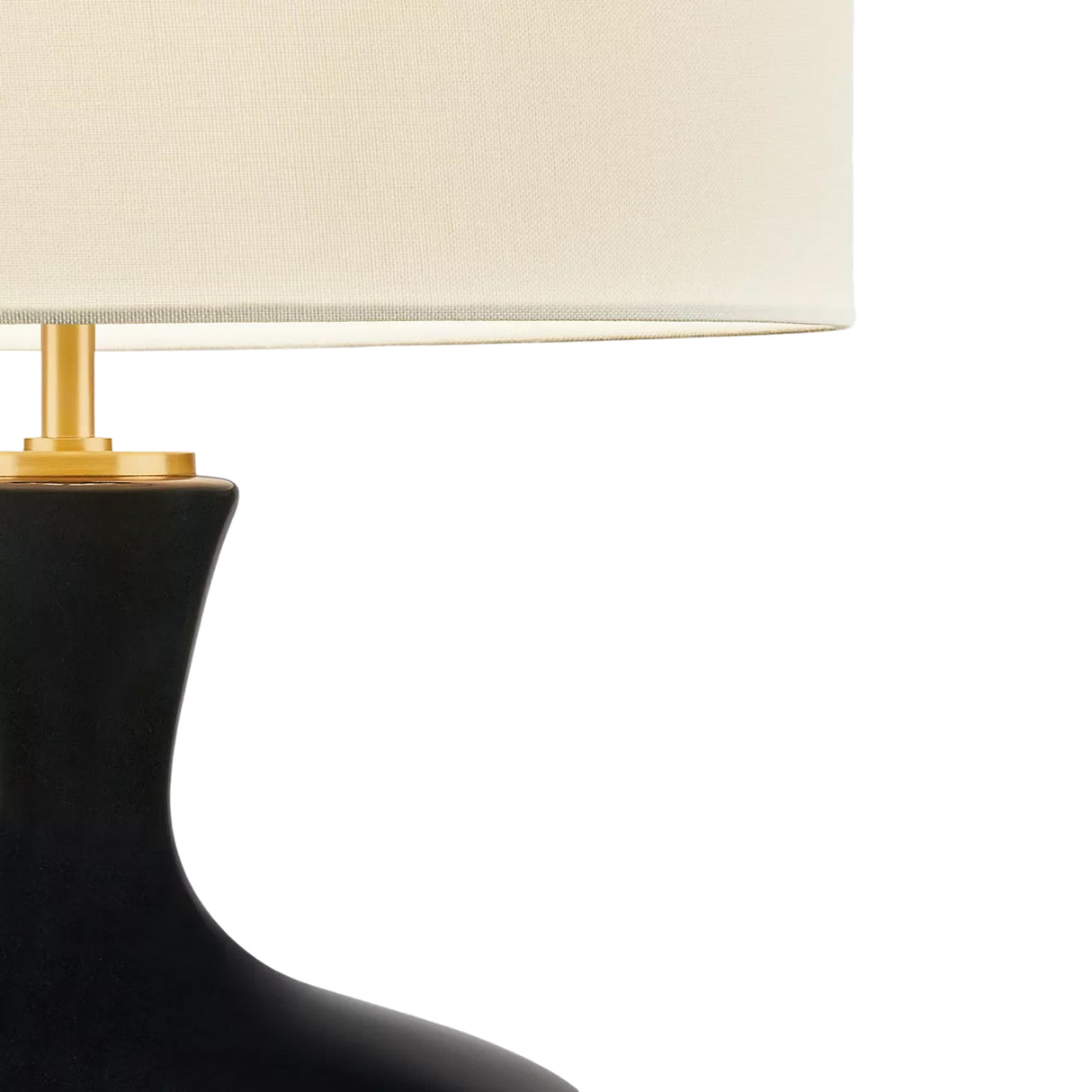 Moselle Table Lamp 21", Glossy Black