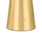 Gwyn Rechargeable Table Lamp 10", Aged Brass and Cloud Glass