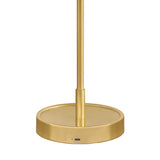 Dax Rechargeable Table Lamp 16", Distressed Bonze and Aged Brass