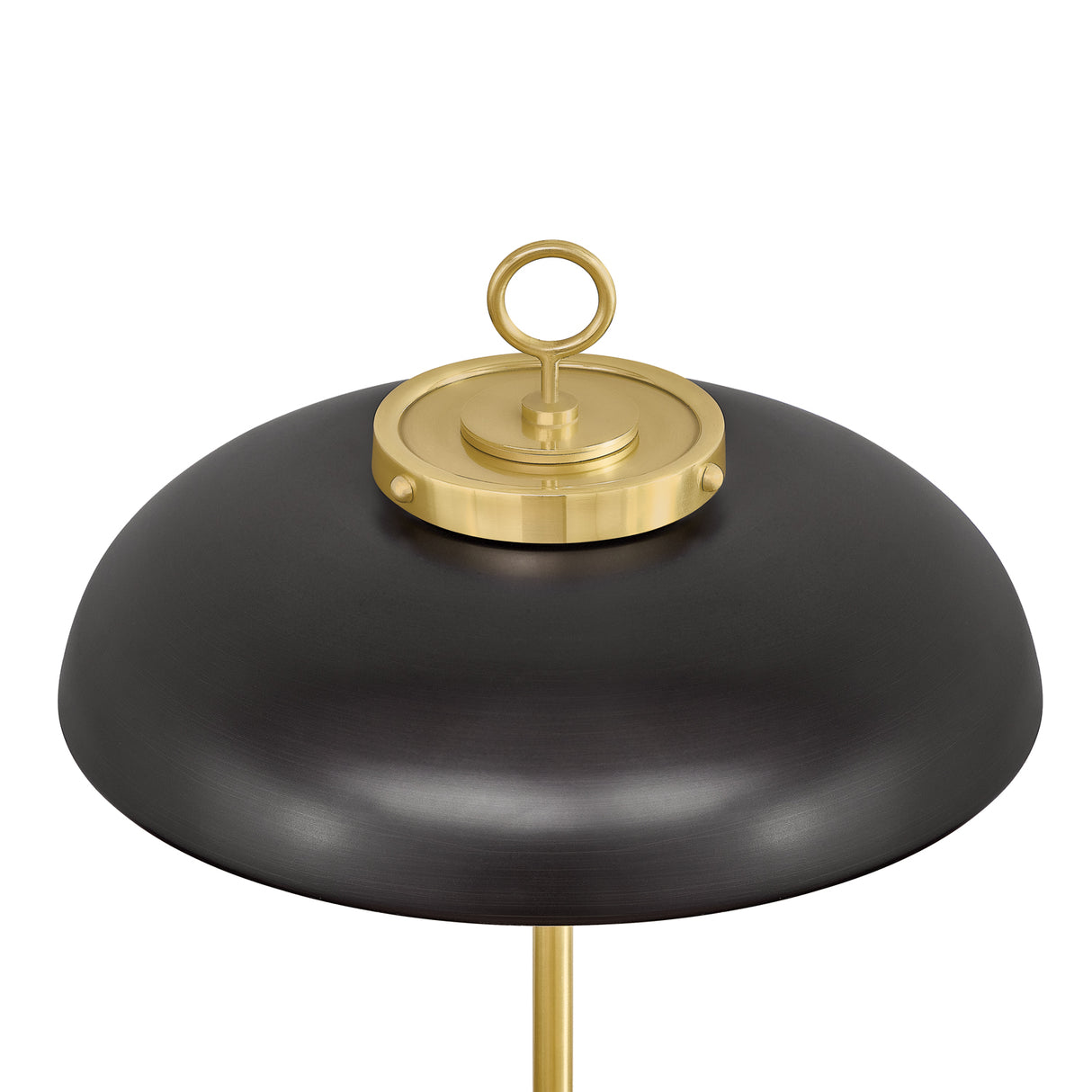 Dax Rechargeable Table Lamp 16", Distressed Bonze and Aged Brass