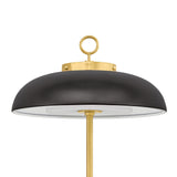 Dax Rechargeable Table Lamp 16", Distressed Bonze and Aged Brass