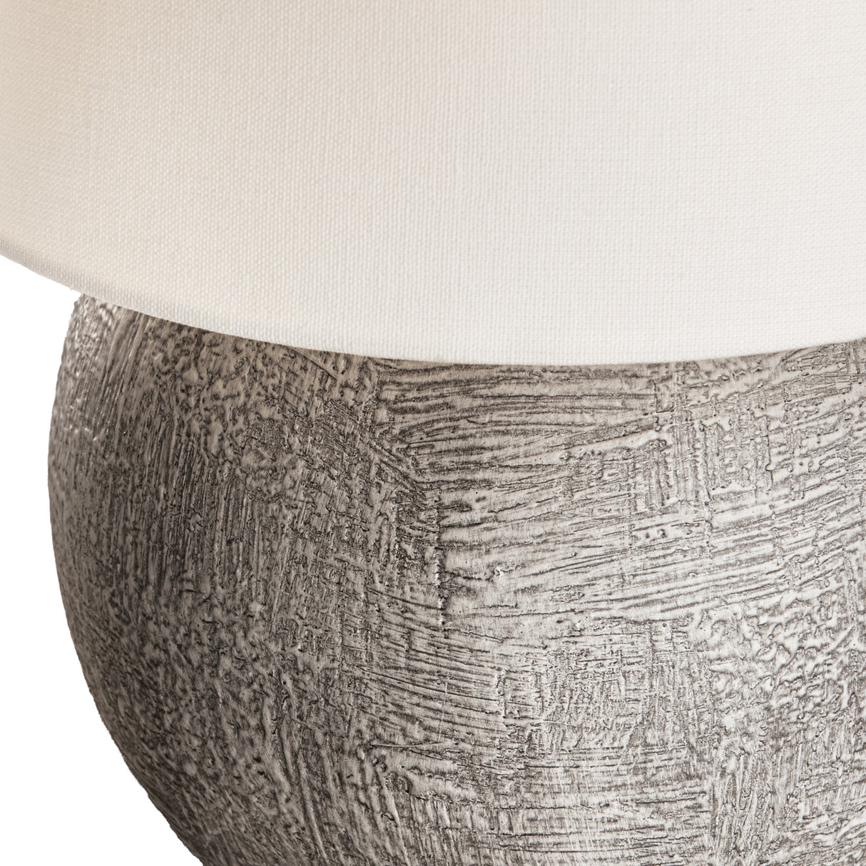 Inara Rechargeable Table Lamp 15", Artisan Ceramic Gray