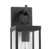 Lavelle Outdoor Wall Light, Small 15", Textured Black