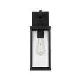 Lavelle Outdoor Wall Light, Small 15", Textured Black