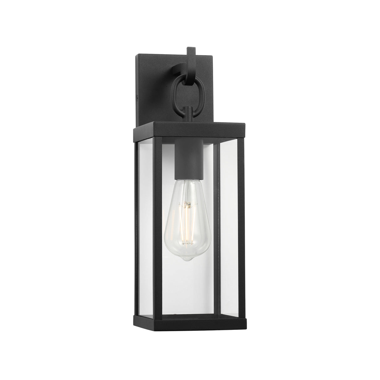 Lavelle Outdoor Wall Light, Small 15", Textured Black
