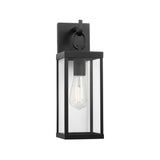 Lavelle Outdoor Wall Light, Small 15", Textured Black