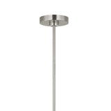 Veronica Pendant 10", Brushed Nickel and White Linen