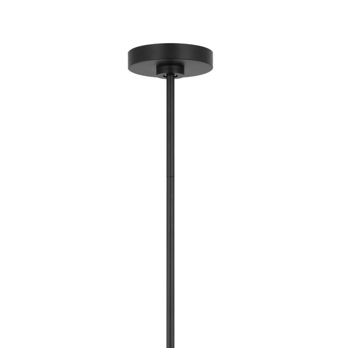 Veronica Pendant 10", Matte Black and White Linen