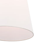 Veronica Pendant 10", Matte Black and White Linen