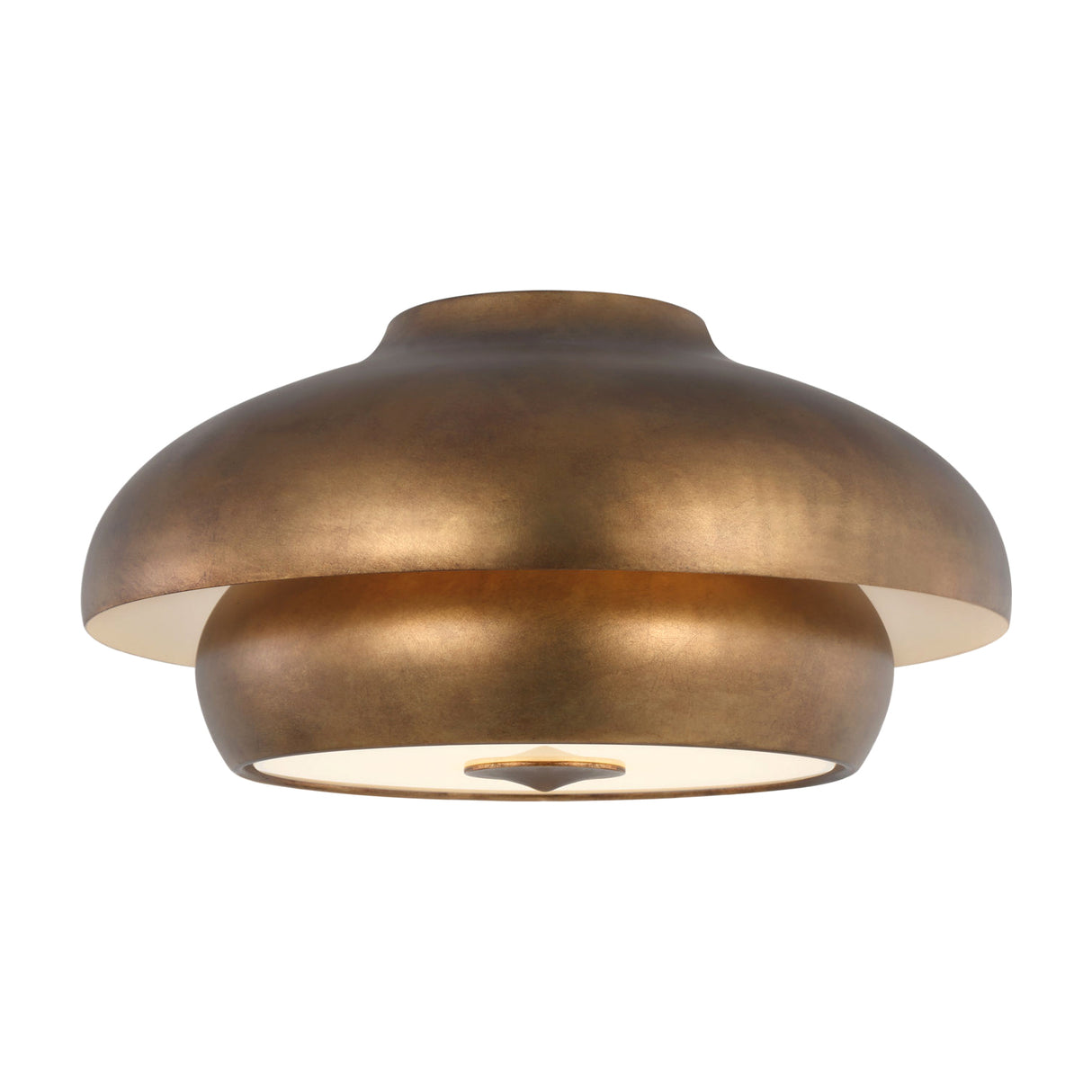 Garnett Semi-Flush 18", Vintage Gilded Brass