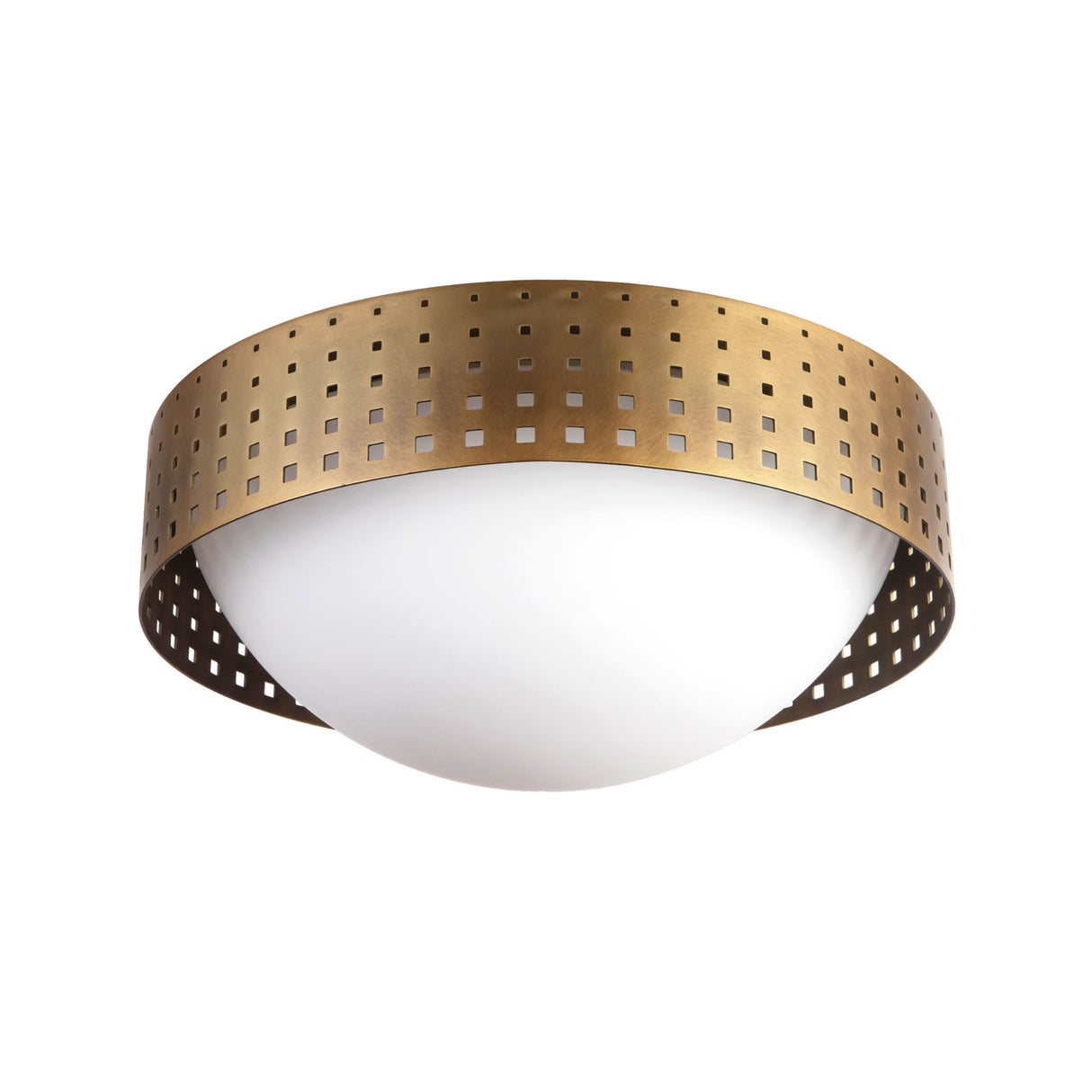 Egan Medium Flush Mount 14", Vintage Brass