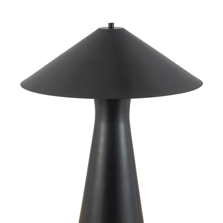 Darnell Table Lamp 21", Urban Bronze, front view of the cone shade, small top finial, and tapered neck