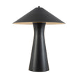 Darnell Table Lamp 21", Urban Bronze, front view showing a wide cone shade with a light interior and tapered base
