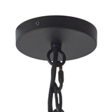 Reva Pendant 12", Matte Black with Vintage Milk Glass