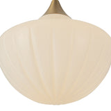 Reva Pendant 12", Brushed Brass with Vintage Milk Glass