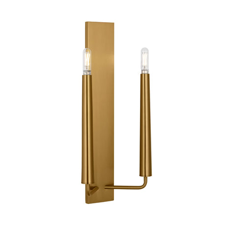 Solana Double Wall Sconce 18", Modern Brass