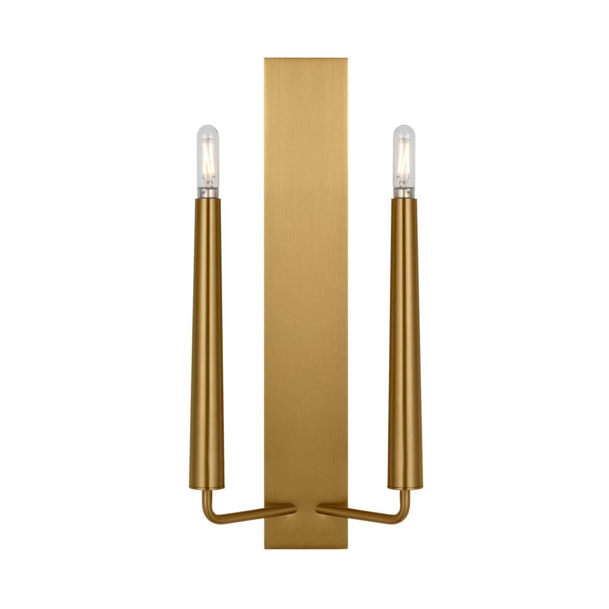 Solana Double Wall Sconce 18", Modern Brass