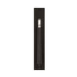 Solana Wall Sconce 18", Aged Iron, front view showing the rectangular backplate and tapered socket with exposed bulb