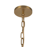 Basile Small Pendant 7", Brushed Brass and Ribbed Milk Glass