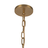 Basile Medium Pendant 12", Brushed Brass and Ribbed Milk Glass