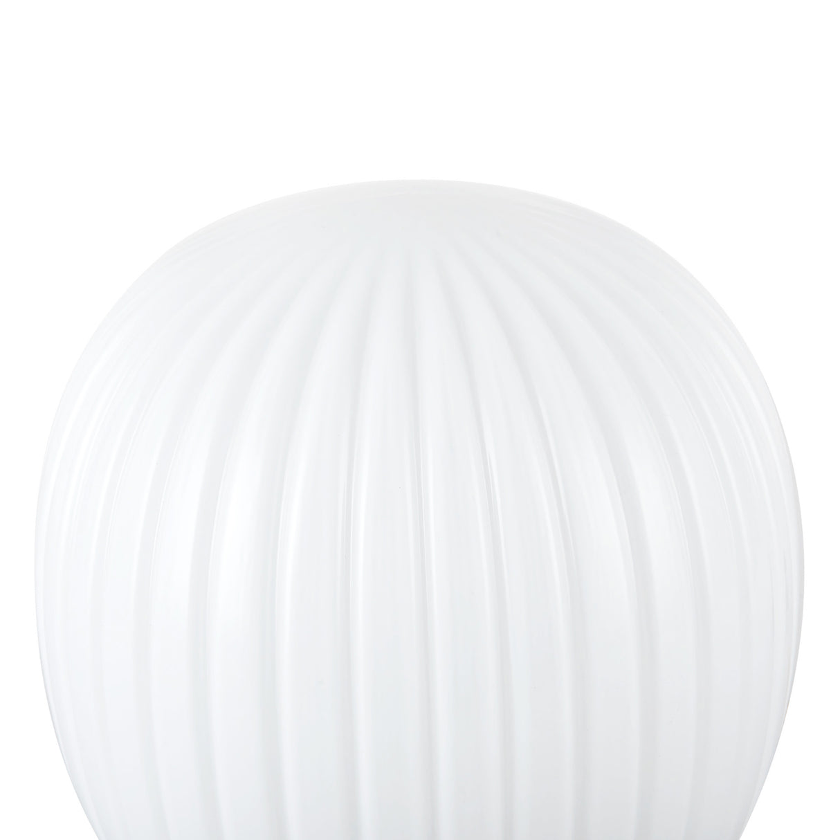 Basile Small Table Lamp 8", Brushed Brass and Ribbed Milk Glass