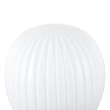 Basile Small Table Lamp 8", Brushed Brass and Ribbed Milk Glass