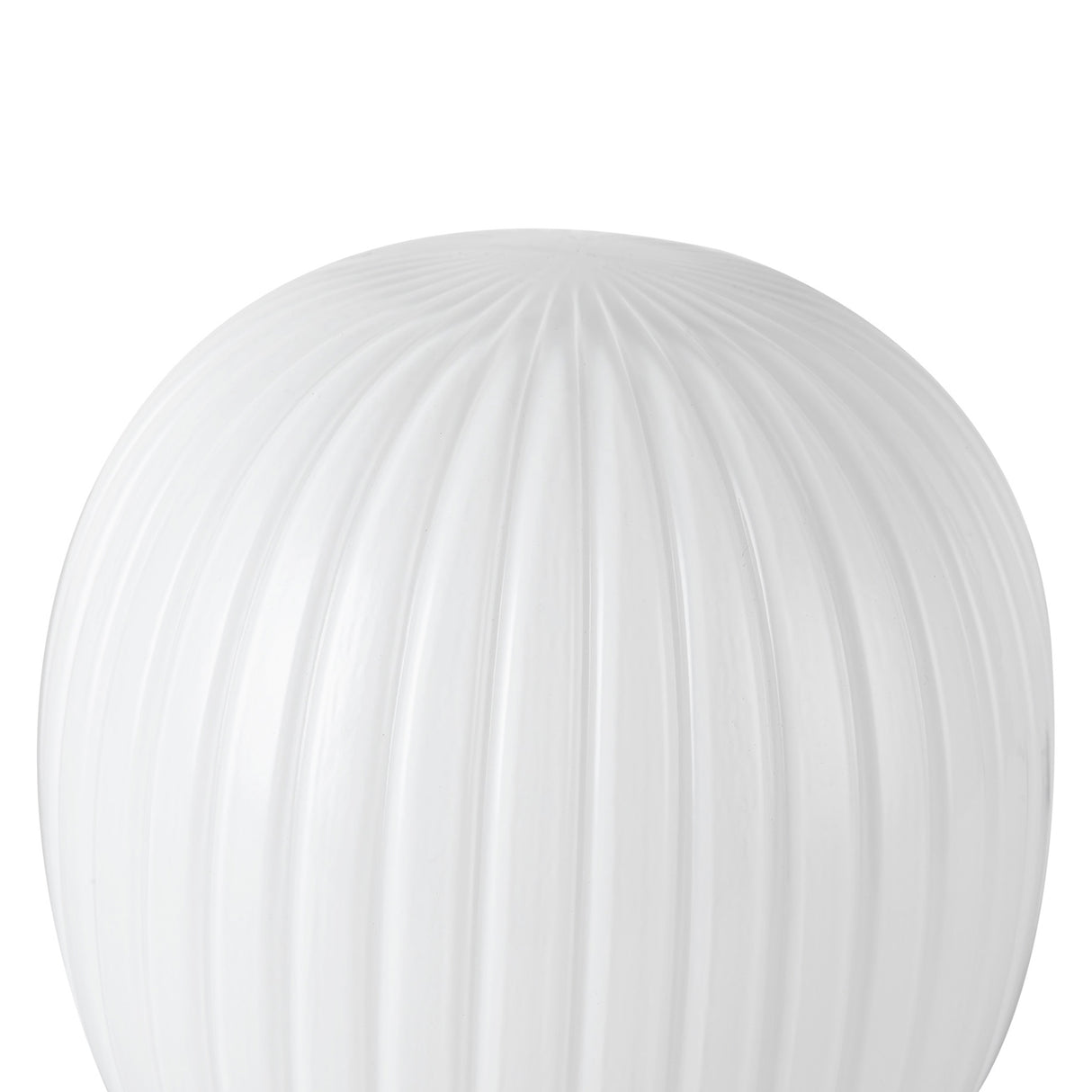 Basile Small Table Lamp 8", Matte Black and Ribbed Milk Glass