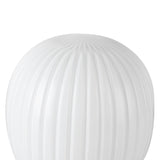 Basile Small Table Lamp 8", Matte Black and Ribbed Milk Glass