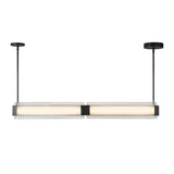 Enders LED Linear Pendant 47", Urban Bronze and Clear Ribbed Glass