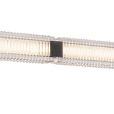 Enders LED Linear Pendant 47", Urban Bronze and Clear Ribbed Glass